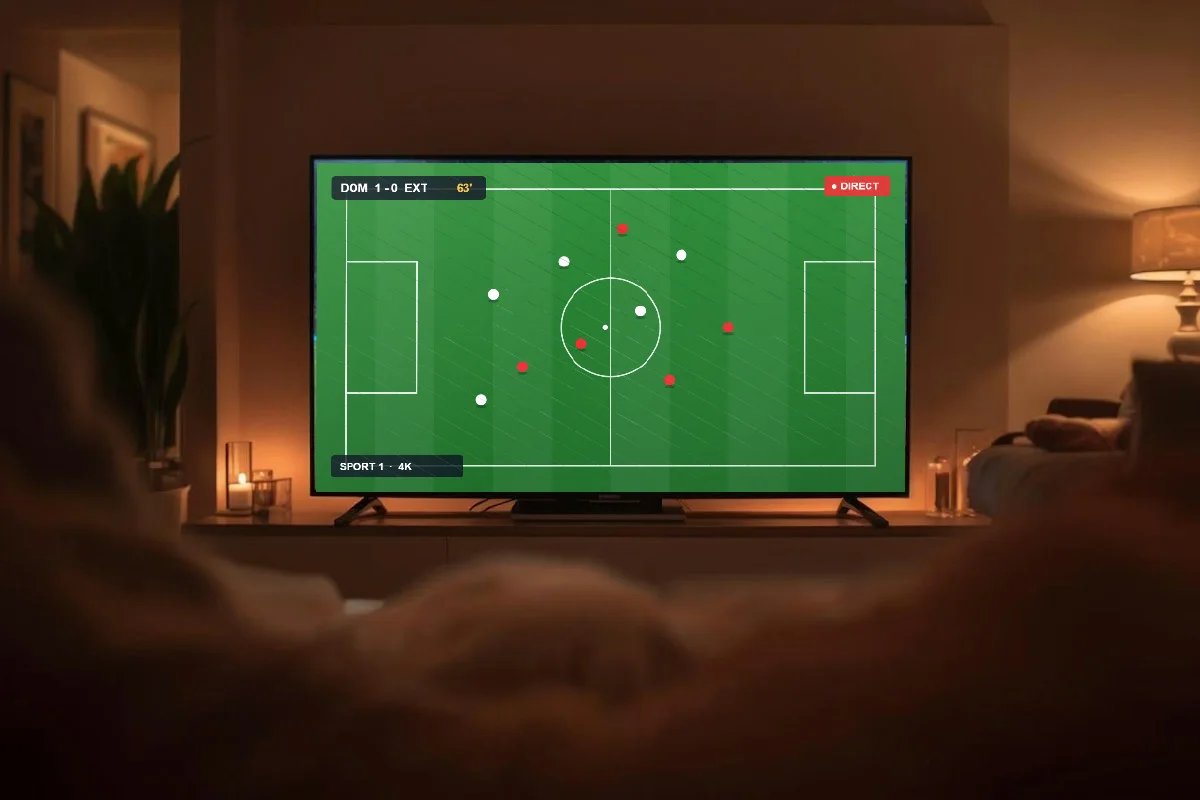 Sport en direct dans le guide TV de TiviMate avec l'abonnement Premium 4K